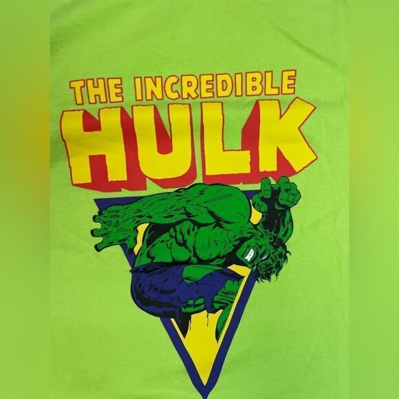 Uniqlo Marvel The Incredible Hulk Graphic T-shirt Men Medium Green Short Sleeve - Picture 2 of 6